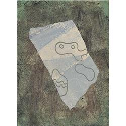 Jean Hans Arp, untitled, c.1945, paper collage and oil on paper, 8.5 x 6.25, Signed on ...