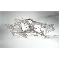 Harry Bertoia, untitled, USA, c. 1954, brass coated steel, 32.5"w x 16"d x 15"h, An exq...