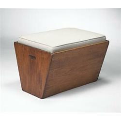 Frank Lloyd Wright, stool from the Robert Winn House in Kalamazoo, Michigan, USA, 1949, pin...