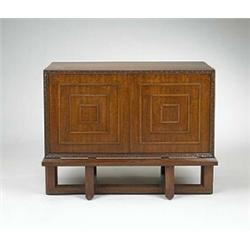 Frank Lloyd Wright, cabinet, Heritage Henredon, USA, 1955, mahogany, 34.75"w x 20.5"d x...