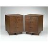 Image 1 : Frank Lloyd Wright, nightstands, pair, Heritage Henredon, USA, 1955, mahogany, 21.5"w x...