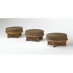 William Wesley Peters, stools for the Sorenson residence, set of three, USA, 1963, oak, uph...