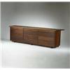 Image 1 : George Nakashima, Twelve Drawer Cabinet, USA, c.1966, American black walnut, 102"w x 21.5...