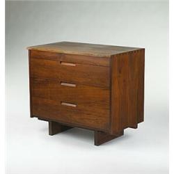 George Nakashima, chest of drawers, USA, 1970, walnut, 36"w x 21"d x 32"h, Four drawers...