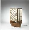 Image 1 : George Nakashima, table lamp, USA, American holly, parchment, 12.5"w x 10"d x 21"h, Fre...