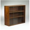 Image 1 : George Nakashima, Hanging Wall Case, USA, 1970, walnut, glass, 42"w x 14"d x 36"h, Two ...