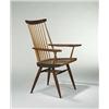 Image 1 : George Nakashima, New chair, USA, 1970, walnut, hickory, 24.75"w x 16.5"d x 38.25"h, Si...