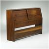 Image 1 : George Nakashima, Storage Headboard, USA, 1970, walnut, 56"w x 12"d x 36"h, Two sliding...