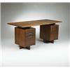 Image 1 : George Nakashima, Double Pedestal Desk, USA, 1981, walnut, 66"w x 30.25"d x 29"h, Free-...