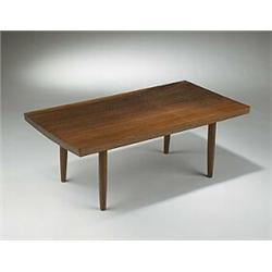 George Nakashima, coffee table, USA, c.1965, walnut, 40"w x 24"d x 16"h, Single board t...