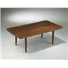 Image 1 : George Nakashima, coffee table, USA, c.1965, walnut, 40"w x 24"d x 16"h, Single board t...