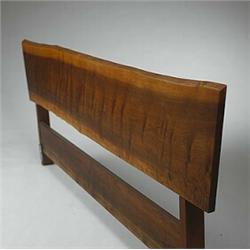 George Nakashima, headboard, USA, c.1951, walnut, 98.25"w x 33.5"h, Constructed of a la...