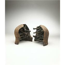 Ruth Duckworth, sculpture, USA, c.1965, hand-built stoneware, 14"w x 7"d x 7.25"h, Crea...