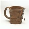 Image 1 : Marilyn Levine, Lace Cup, USA, 1974, glazed clay, leather lace, 6"w x 4"d x 4.5"h, Levi...