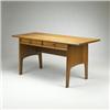 Image 1 : Sam Maloof, desk, USA, c.1960, oak, walnut, 60"w x 26.5"d x 29"h, Entirely self-taught,...