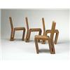 Image 1 : Frank Gehry, Easy Edges dining chairs, set of four, Easy Edges, Inc., USA, 1973, cardboar...