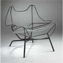 Luciano Grassi, Sergio Conti & Marisa Forlani, lounge chair, Paoli, Italy, c.1955, iron, ...