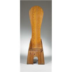 Mario Ceroli, Mobili nella Valle chair, Poltronova, Italy, 1972, unrefined Russian pine<b...