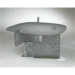 Isamu Noguchi, Pierced Table, Gemini G.E.L., USA, 1982-83, galvanized steel, 39.5"w x 3...