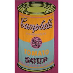 Andy Warhol Campbells Soup Banner 1965 Felt 90 X 56