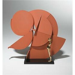 Ernest Trova, from Falling Man, USA, 1987, painted steel, gilt bronze, plastic, 14"w x 8"...