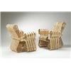 Image 1 : Frank Gehry, Powerplay lounge chairs, pair, Knoll, USA, 1990, maple plywood, 32"w x 31"...