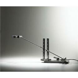 Lawrence Laske, Lamp #2 prototype and original drawing, Memphis, Italy, 1987, aluminum<br...