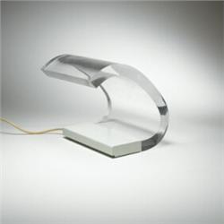 Joe Colombo, Acrilica table lamp, O-Luce, Italy, 1962, cast acrylic, enameled metal, 9....