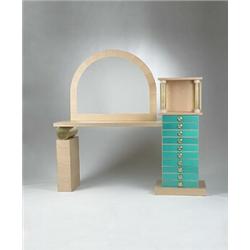 Ettore Sottsass, Jr., custom vanity for Laske Residence, Renzo Brugola, Italy, 1997, mapl...