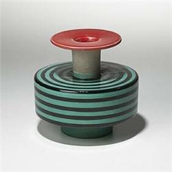 Ettore Sottsass, Jr., vase, model #912, Bitossi, Italy, 1959, ceramic, 6.5"w x 6"h, S...