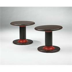 Ettore Sottsass, Jr., Rocchettome tables, pair, Poltronova, Italy, 1960s, rosewood wood, ...