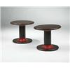 Image 1 : Ettore Sottsass, Jr., Rocchettome tables, pair, Poltronova, Italy, 1960s, rosewood wood, ...