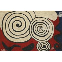 Alexander Calder, weaving, Bon/Art, Guatemala, 1974, Miguey fiber, 84"w x 55"h, Numbe...