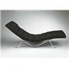 Image 1 : George Nelson, chaise lounge, model #5490, Herman Miller, USA, 1956, chrome steel, wool u...