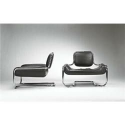 Kwok Hoi Chan Lemon Sole lounge chairs, pair