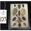 Image 3 : Group of 15 Arrowheads in Shadowbox.