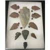 Image 3 : Group of 11 Arrowheads in Shadowbox.