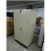 Image 1 : Metal 2 Door Cabinet On Wheels - Missing Latch Inside