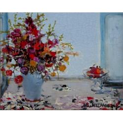 MICHEL-HENRY (French. Born 1928), "Bouquet Rouge". Signed Michel Henry l/r. Also titled on the...