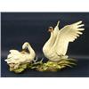 Image 1 : PAIR OF BOEHM PORCELAIN "MUTE SWANS", American. Issued 1971-1977. Signed. Studio No. 400-14. Li...