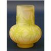 Image 1 : GALL+ CAMEO GLASS VASE, French. Circa 1910. Signed in cameo Galle after a star. The pinkish gra...