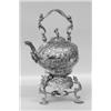 Image 1 : GEORGE III STERLING SILVER CHINOISERIE KETTLE ON STAND, English. London. Circa 1765. Makers: Pr...