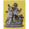 Image 1 : GOOD PAINTED TERRA COTTA FIGURAL GROUP, French. Late 19th Century. In the manner of Clodion. De...