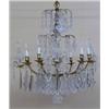 Image 1 : LOUIS XV STYLE GILT METAL AND GLASS EIGHT LIGHT CHANDELIER, The glass baluster standard support...