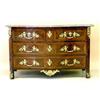 Image 1 : FINE REGENCY GILT BRONZE MOUNTED PARQUETRY COMMODE, French. 18th Century. With a serpentine fro...