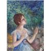 Image 1 : HULDAH CHERRY JEFFE (American. 1901-2001), "The Recital". Signed Huldah l/l., Oil on Canvas....