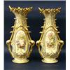 Image 1 : GOOD PAIR OF OLD PARIS PORCELAIN VASES, French. 19th Century. Of tapering form with leaf shaped...