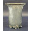 Image 1 : R. LALIQUE MOLDED BLUE STAINED "EUCALYPTUS" VASE, French. Circa 1925. Molded R. Lalique. Height...