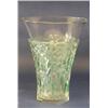 Image 1 : R. LALIQUE MOLDED CLEAR AND GREEN STAINED "IBIS" VASE, French. Circa 1934. Engraved R. Lalique,...