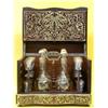 Image 1 : VERY FINE BOULLE LIQUEUR CASE, French. 19th Century. With foliate motif, the hinged cover and s...